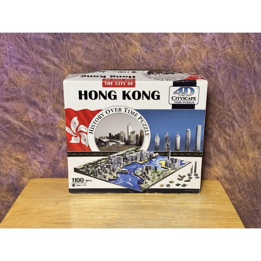 4D Cityscape Puzzle City of Hong Kong History Over Time - Used